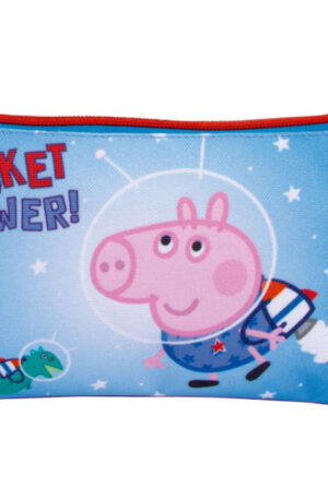 Peppa malac Rocket 3 rekeszes tolltartó 21 cm