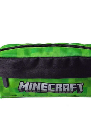 Minecraft Green 2 rekeszes tolltartó 23 cm