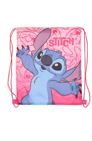 Disney Lilo és Stitch, A csillagkutya Pink Planet sporttáska, tornazsák 40 cm
