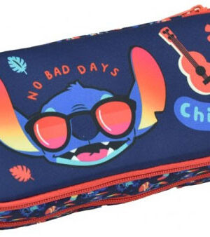 Disney Lilo és Stitch, A csillagkutya Chillin' 2 rekeszes tolltartó 23,5 cm