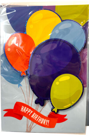 Happy Birthday Balloons 3D üdvözlőkártya
