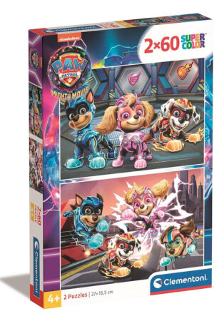 Mancs Őrjárat Mighty 2x60 db-os puzzle Clementoni
