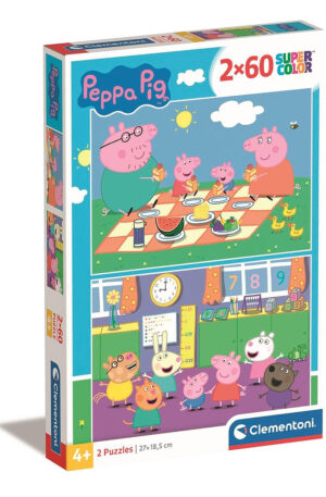 Peppa malac Picnic and School 2x60 db-os puzzle Clementoni