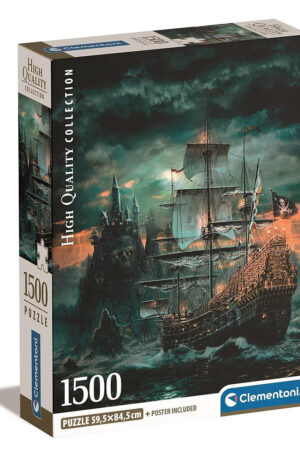 Kalózhajó Haunted Seas 1500 db-os Compact puzzle Clementoni