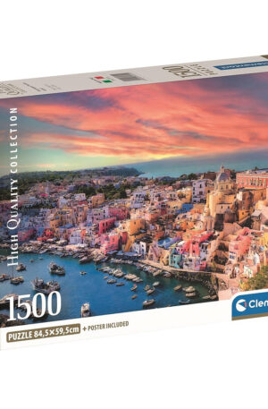 Olaszország Procida Island 1500 db-os Compact puzzle Clementoni