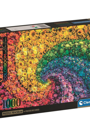 Színes virágok Whirl 1000 db-os Compact puzzle Clementoni