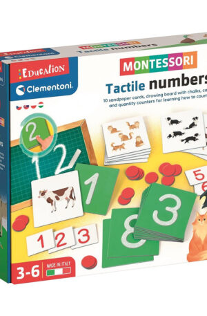 Tapintható számok készségfejlesztő és oktató játék Animals Clementoni