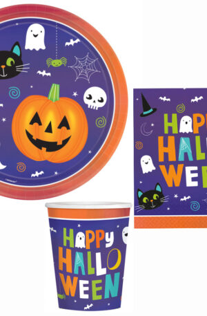 Halloween Friends party szett 36 db-os 23 cm-es tányérral