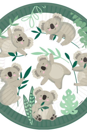 Koala Eucalyptus papírtányér 8 db-os 23 cm