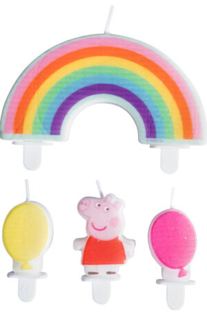 Peppa malac Confetti tortagyertya, 4 db-os gyertya szett