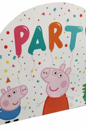 Peppa malac Confetti Party meghívó 8 db-os