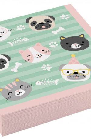 Háziállatok Hello Pets szalvéta 20 db-os 33x33