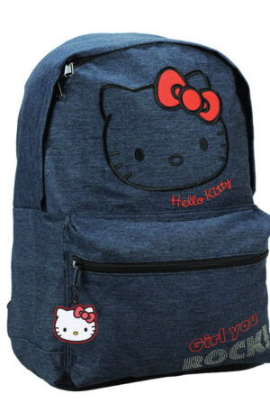 Hello Kitty Denim iskolatáska, táska 39 cm