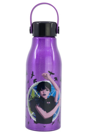 Wednesday Nevermore Flexi alumínium kulacs csavaros kupakkal, akasztóval 760 ml