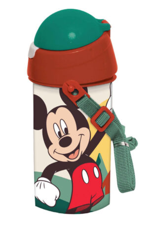 Disney Mickey Nature műanyag szívószálas kulacs akasztóval 500 ml