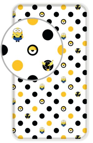 Minyonok Banana gumis lepedő 90x200 cm