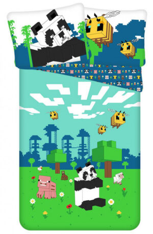 Minecraft Explore Overworld ágyneműhuzat 140×200cm, 70×90 cm