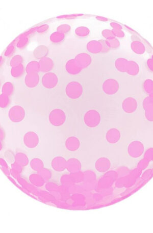 Pink Dots Aqua gömb fólia lufi 46 cm