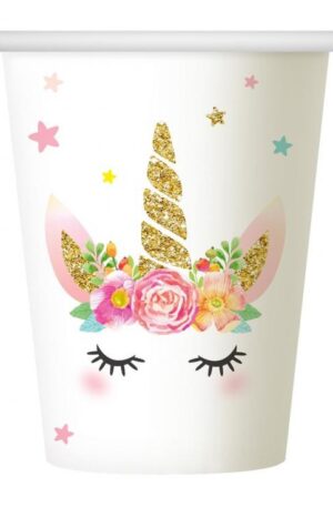 Unikornis Star papír pohár 6 db-os 266 ml