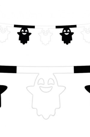Halloween Szellem Black papír girland 360 cm