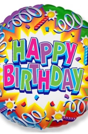 Happy Birthday Streamers fólia lufi 46 cm (WP)
