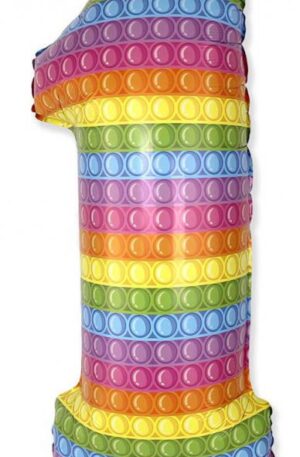 Pop It 1-es szám fólia lufi 69 cm (WP)