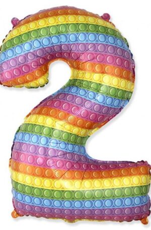 Pop It 2-es szám fólia lufi 69 cm (WP)