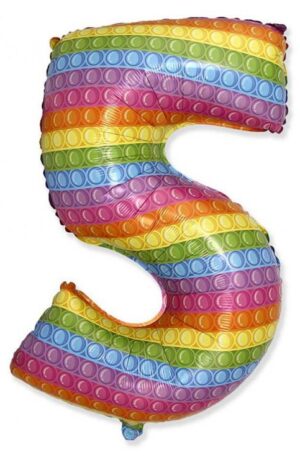 Pop It 5-ös szám fólia lufi 69 cm (WP)