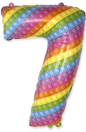 Pop It 7-es szám fólia lufi 69 cm (WP)