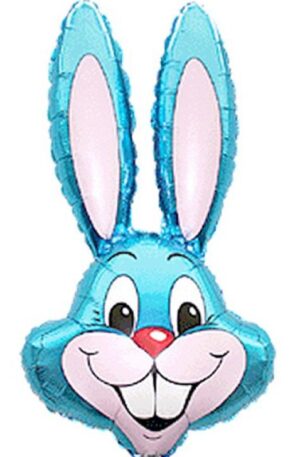 Kék Nyuszifej Blue fólia lufi 90 cm