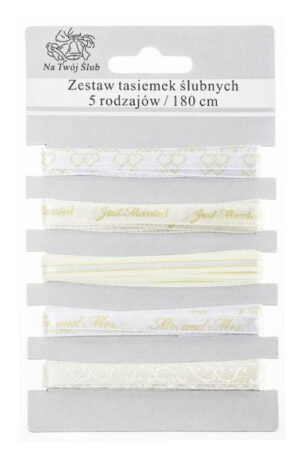 Esküvői White szalag szett 5 db-os