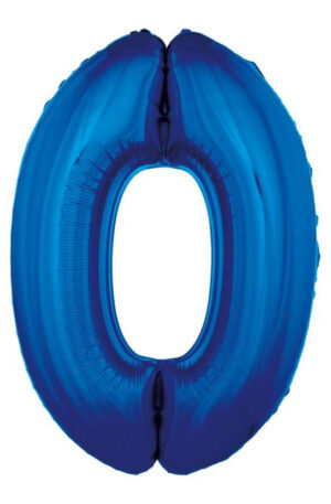 Kék 0-ás B&C Blue szám fólia lufi 92 cm