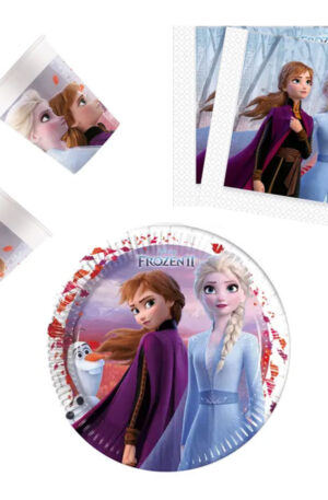 Disney Jégvarázs Leaf party szett 36 db-os 23 cm-es tányérral