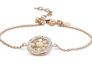 Victoria Fehér köves rose gold színű karkötő