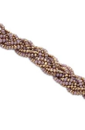 Victoria Rózsaszín gyöngyös rose gold színű karkötő