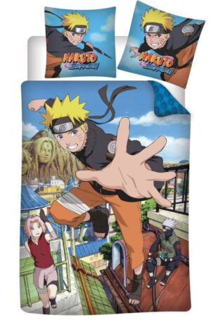 Naruto Hidden Leaf ágyneműhuzat 140×200cm, 65×65 cm