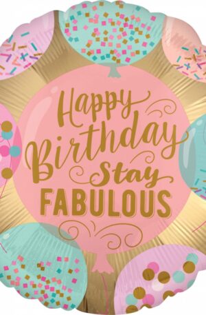Happy Birthday Fabulous fólia lufi 43 cm