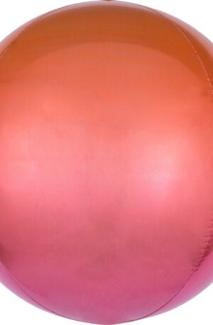 Ombre-Red-and-Orange-Gomb-Folia-lufi-40-cm