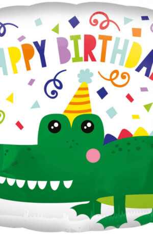 Happy Birthday Gator fólia lufi 43 cm
