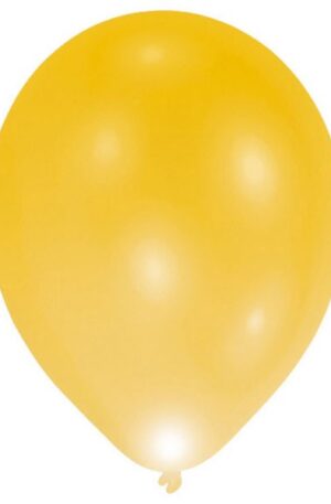 Világító LED Gold léggömb, lufi 5 db-os 11 inch (27,5 cm)