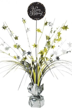 Happy Birthday Gold Star asztaldísz