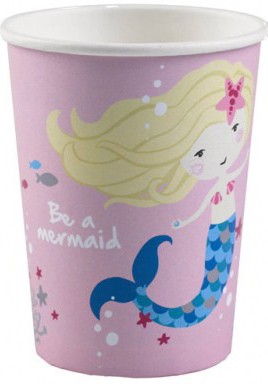 Sellő Shellebrate Pink papír pohár 8 db-os 250 ml