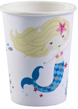 Sellő Shellebrate White papír pohár 8 db-os 250 ml