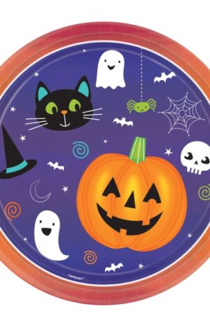 Halloween Friends papírtányér 8 db-os 23 cm