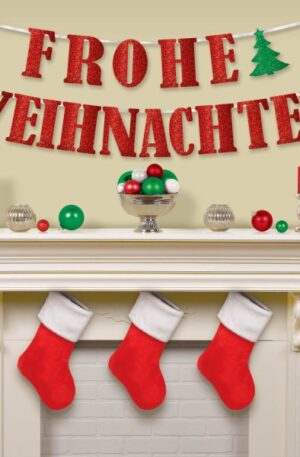 Frohe Weihnachten Red papír felirat 365 cm
