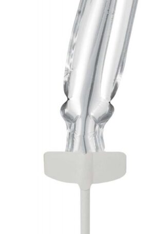 Ezüst Silver 7-es szám fólia lufi tortára 13 cm