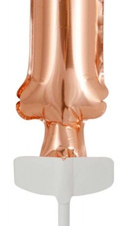 Színes Rose Gold 1-es szám fólia lufi tortára 13 cm