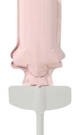 Rózsaszín Pastel 1-es szám fólia lufi tortára 13 cm