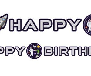 Űr Rocket Happy Birthday felirat 192 cm