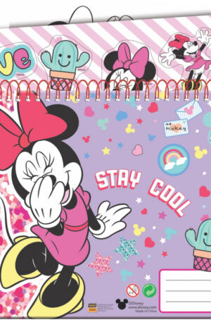 Disney Minnie Smiles A/4 spirál vázlatfüzet 40 lapos matricával